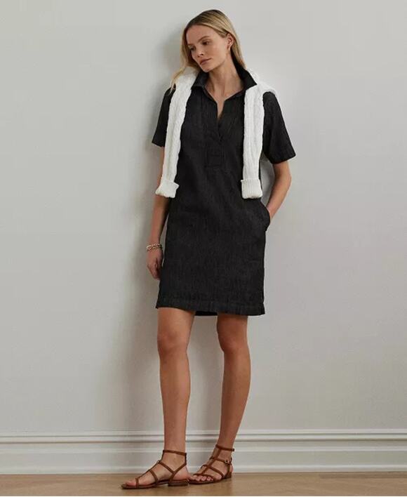 Lauren by Ralph Lauren Dresses & Skirts - Lauren Ralph Lauren Denim Cotton Shift Dress Size Large NWT Quiet Luxury Preppy